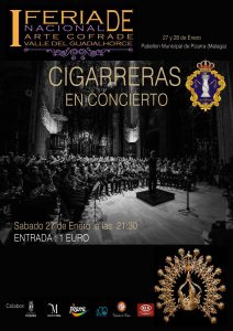 Cartel de Las Cigarreras en la I Feria Nacional de Arte Cofrade Valle Guadalhorce