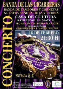 Cartel del concierto benéfico de Las Cigarreras en Sanlúcar la Mayor