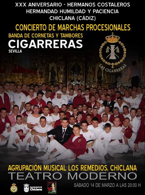 Cartel del Concierto de Las Cigarreras en Chiclana