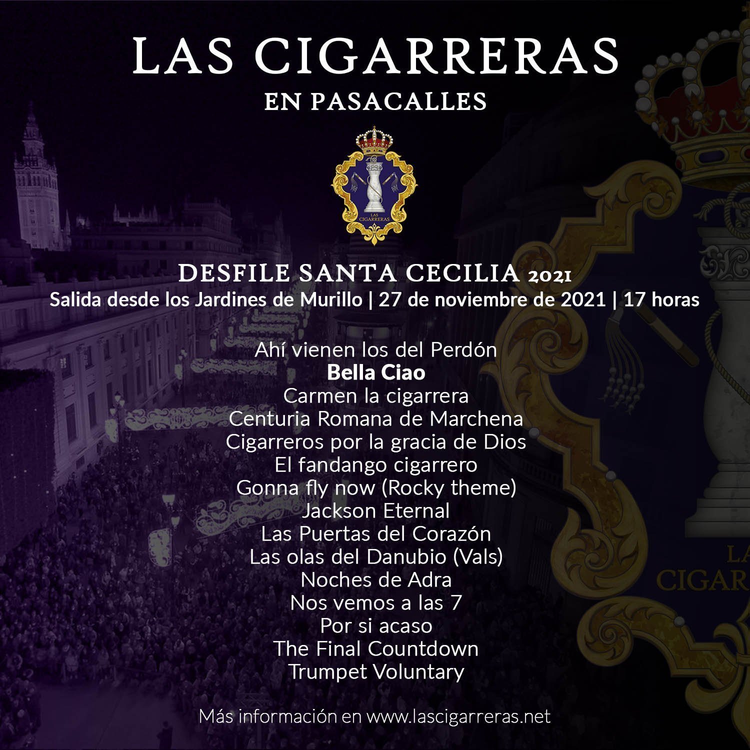 Programa del desfile por Santa Cecilia 2021