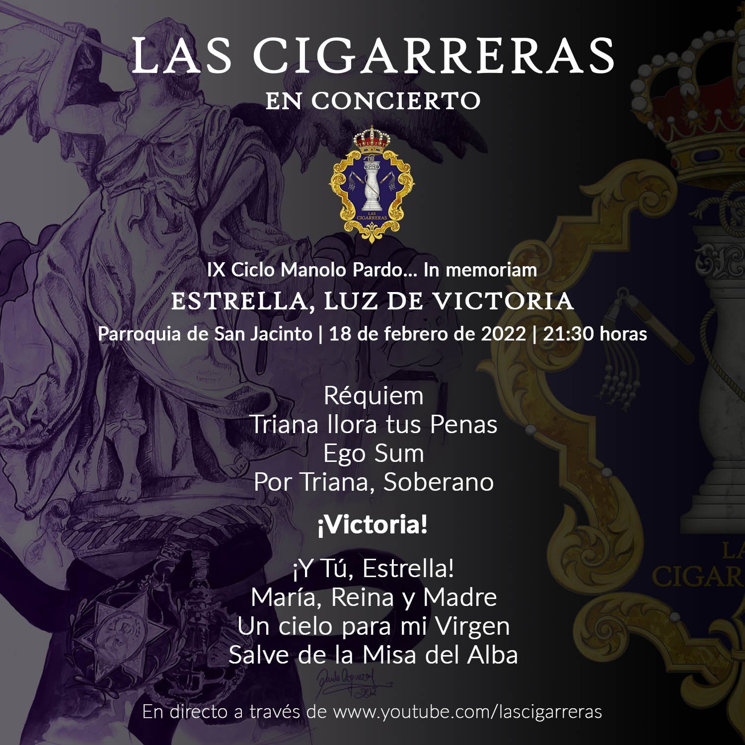 Programa del concierto de Las Cigarreras en San Jacinto 2022