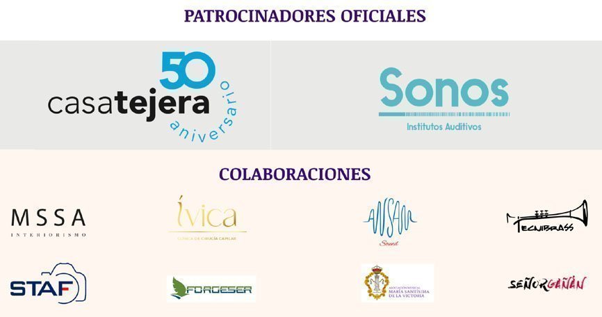 Patrocinadores y colaboradores del 30º aniversario de la banda Sagrada Columna y Azotes