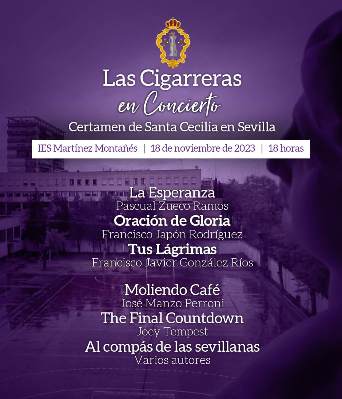Programa del concierto de Las Cigarreras en Santa Cecilia 2023