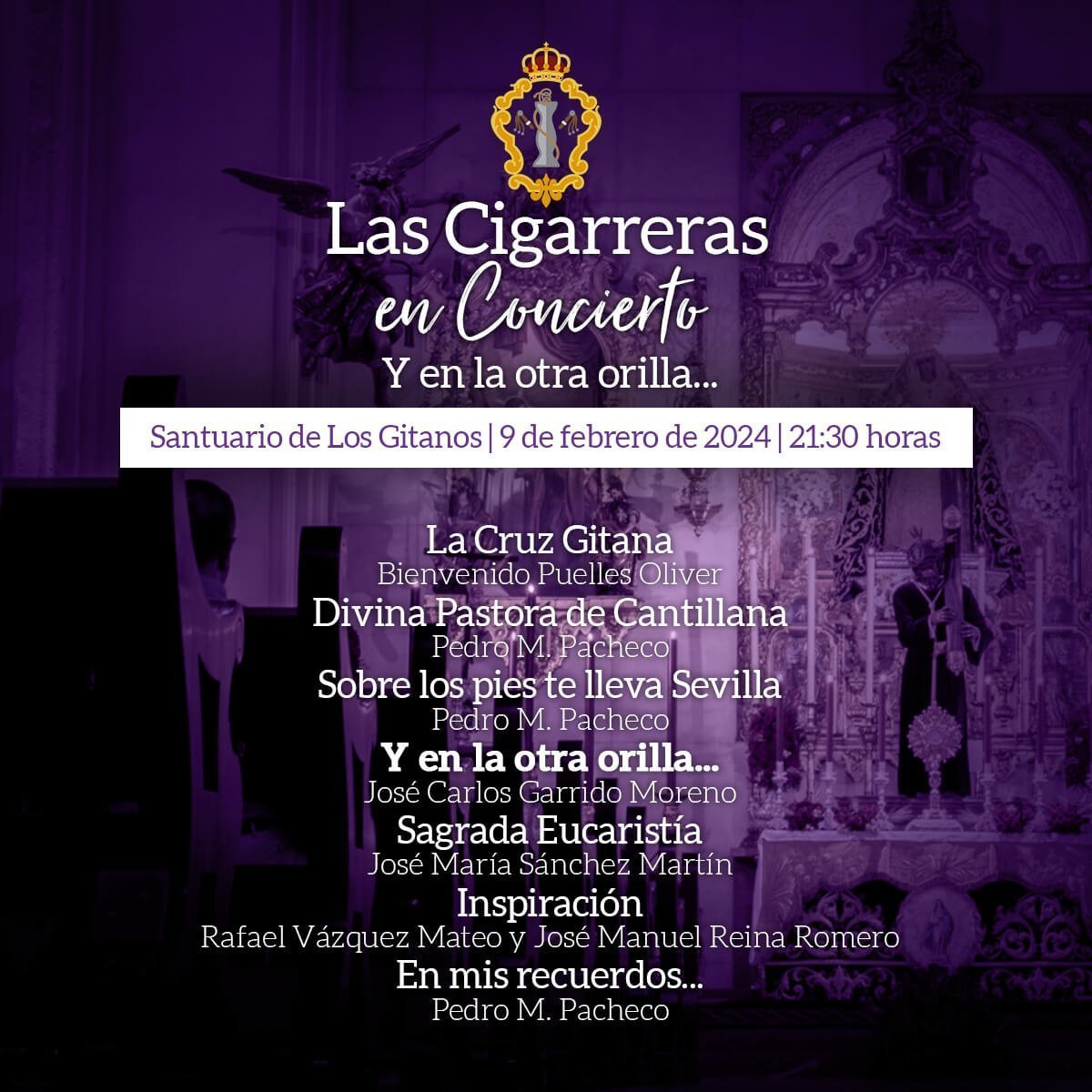 Programa del concierto de Las Cigarreras en Los Gitanos 2024