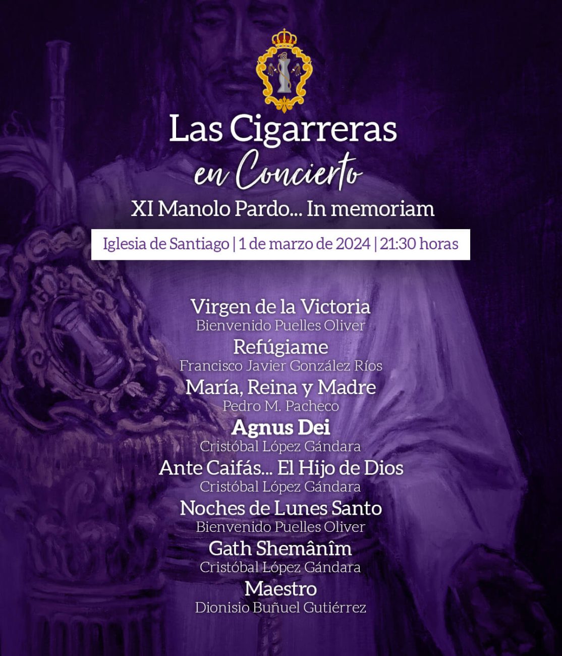 Programa del XI Concierto de Las Cigarreras: Manolo Pardo... In memoriam