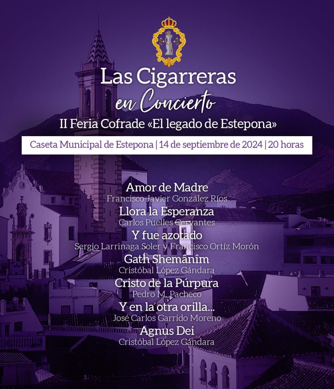 Programa del concierto de Las Cigarreras en Estepona 2024