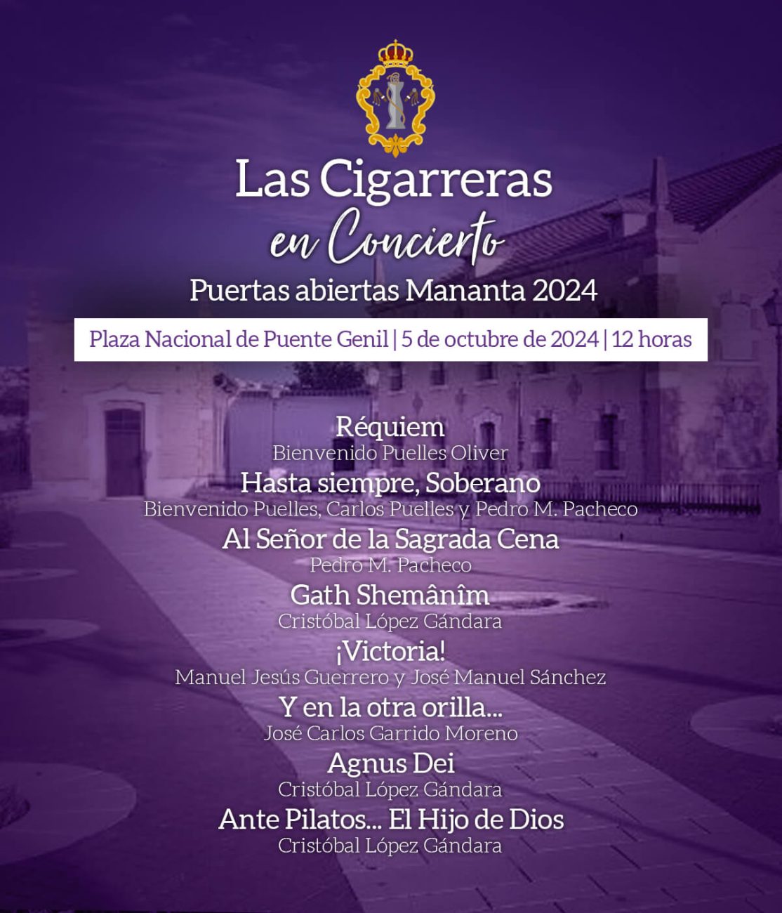 Programa del concierto de Las Cigarreras en Puente Genil 2024