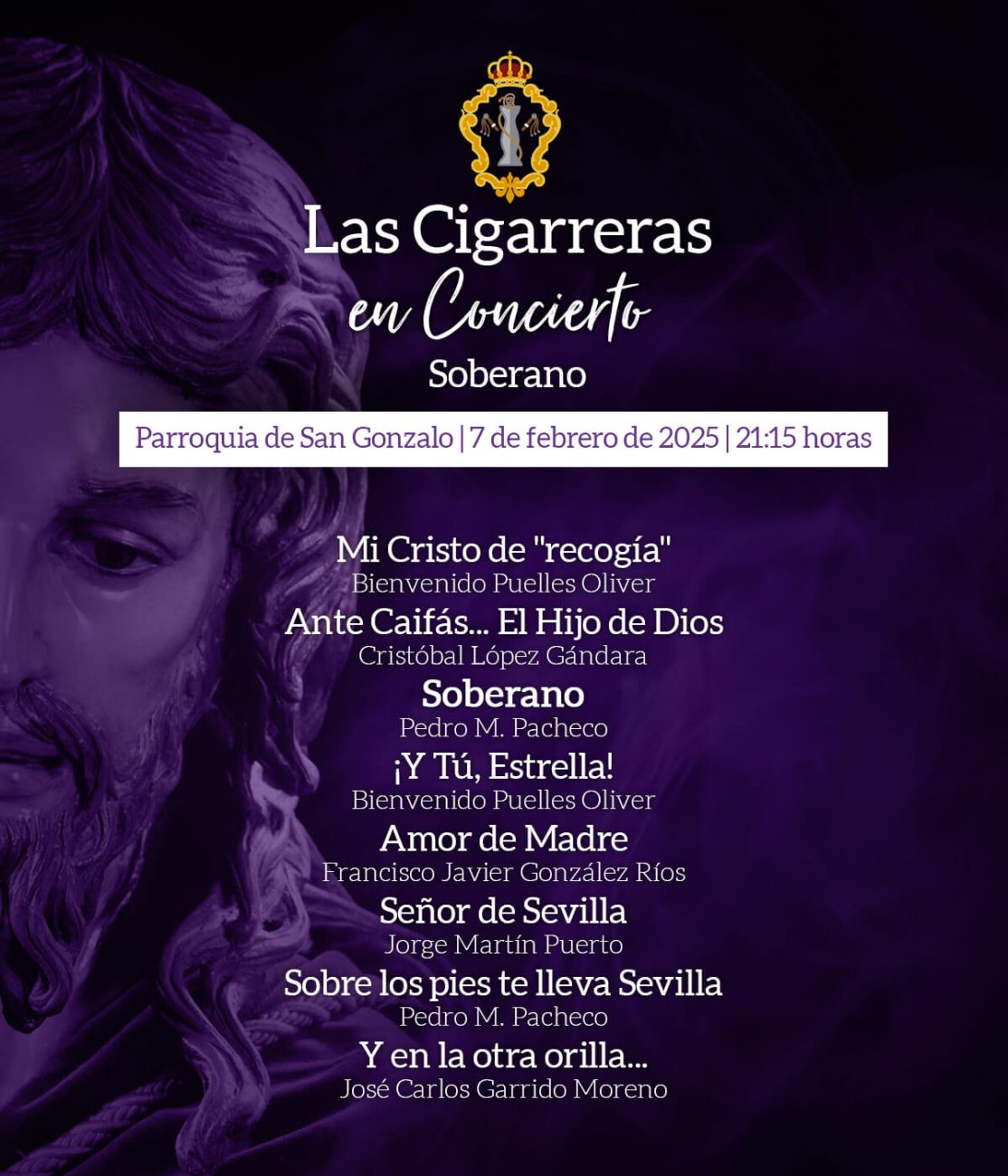 Programa del concierto de Las Cigarreras en San Gonzalo 2025