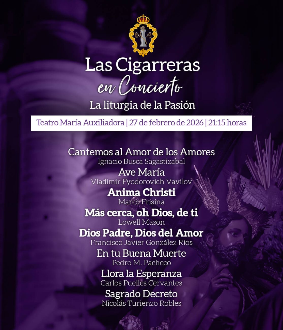 Programa del concierto de Las Cigarreras en La Trinidad 2026