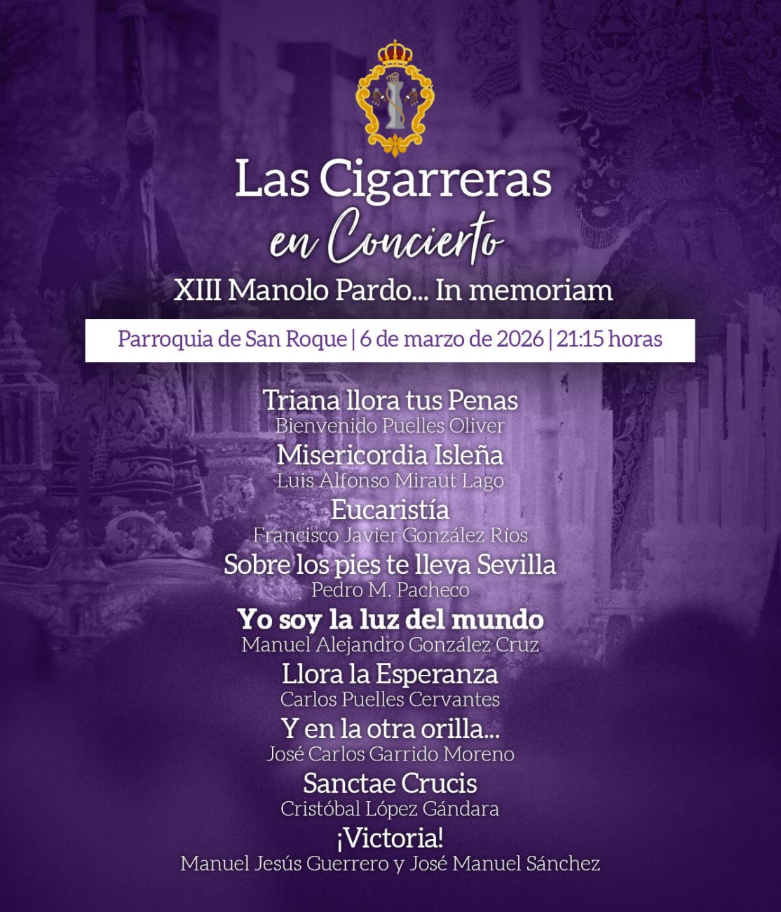 Programa del concierto de Las Cigarreras en San Roque 2026